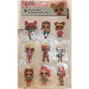 Lol, Surprise pack of 9 3D stickers Fun,craft, and scrapbook